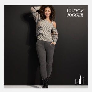 Cabi 4639 Charcoal Waffle Jogger Pants Size XXL